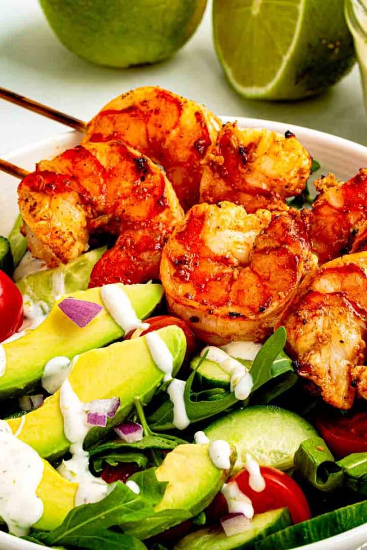 grilled shrimp avocado salad