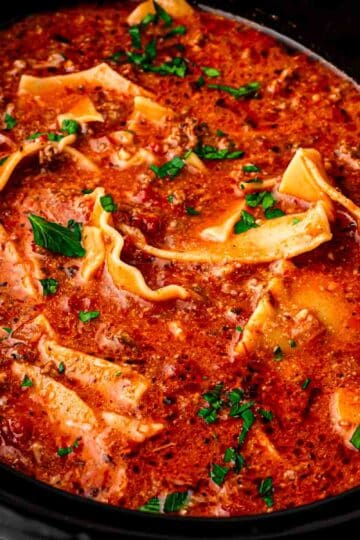 slow cooker lasagna soup