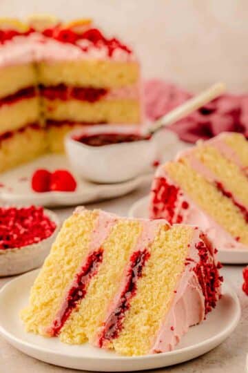 Lemon Raspberry 3 Layer Cake