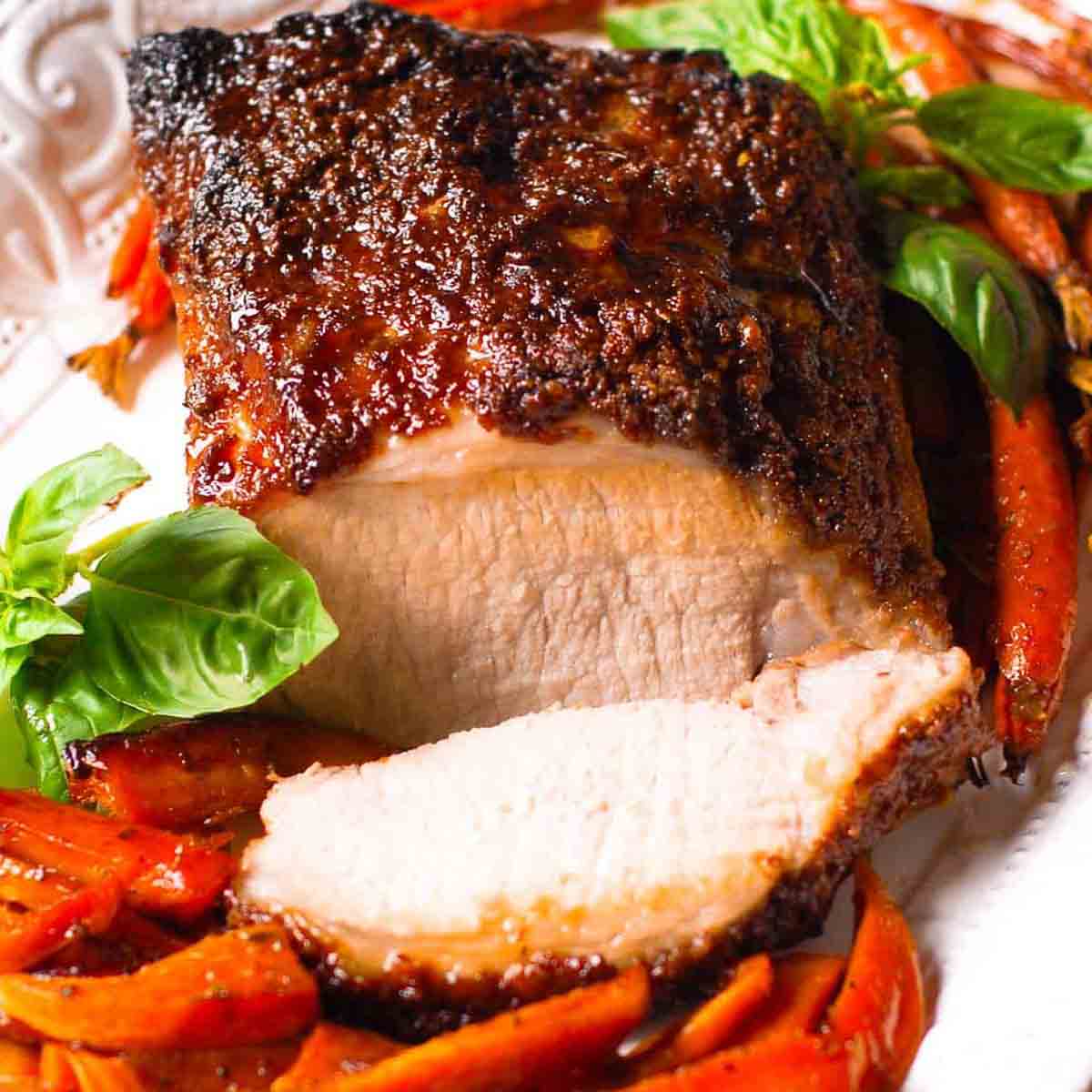 how to cook pork loin so that it's juicy on the inside and crusty on the outside
