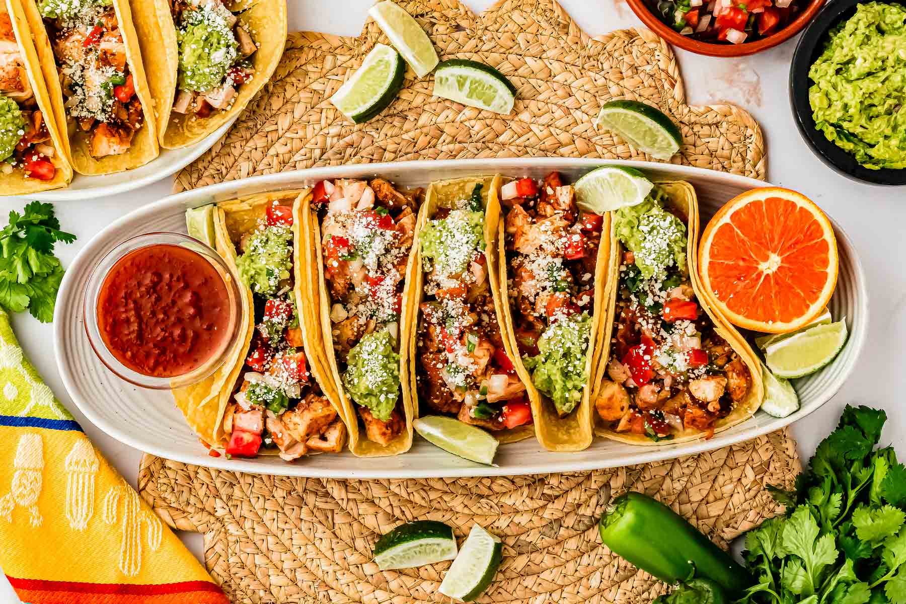 pollo asado tacos