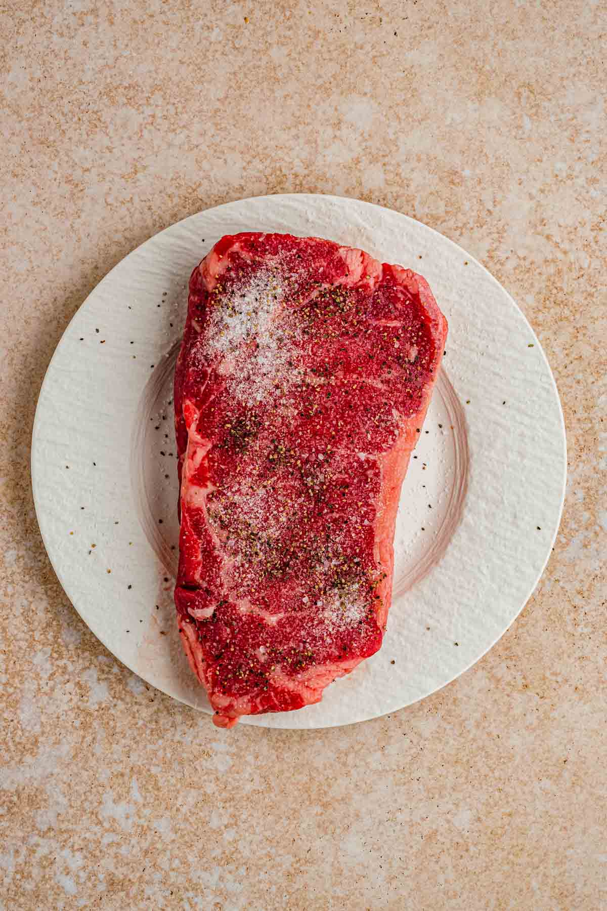 NY Strip Steak on a plate