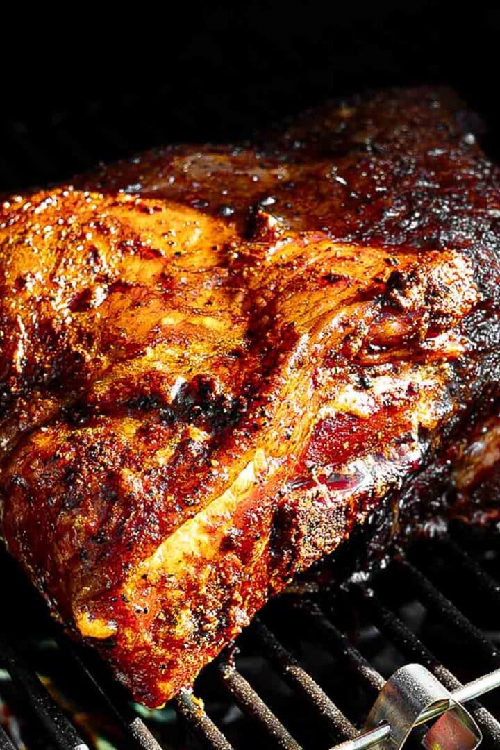 smoked pork butt on pellet smoker
