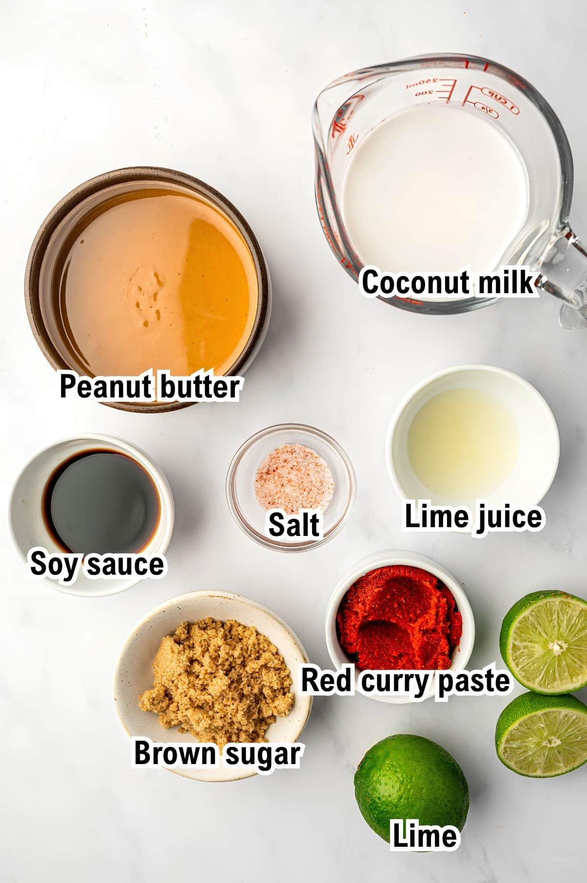 The Ingredients for Peanut Sauce