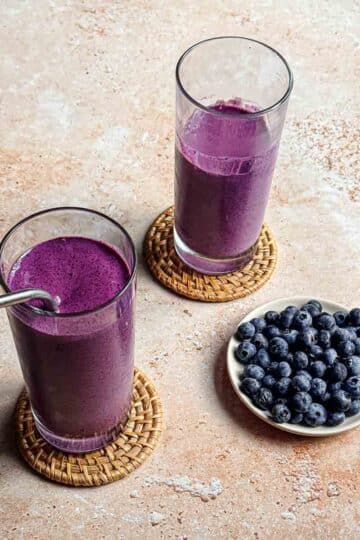 Blueberry Protein Smoothie Sugar Free with Whey