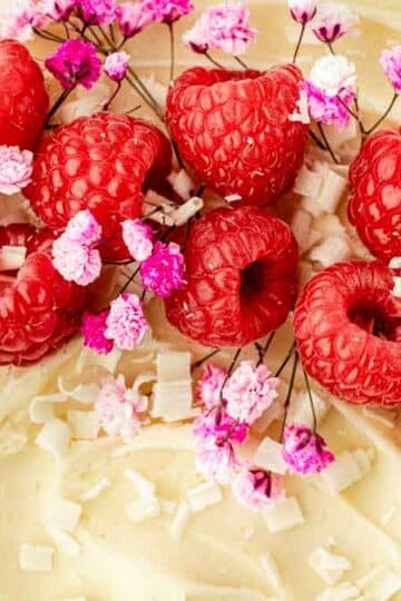 Raspberry White Chocolate Cake