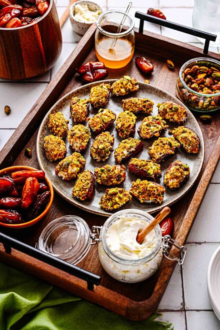 Stuffed Dates Goat Cheese Pistachios
