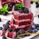 Purple Red Velvet Layer Cake