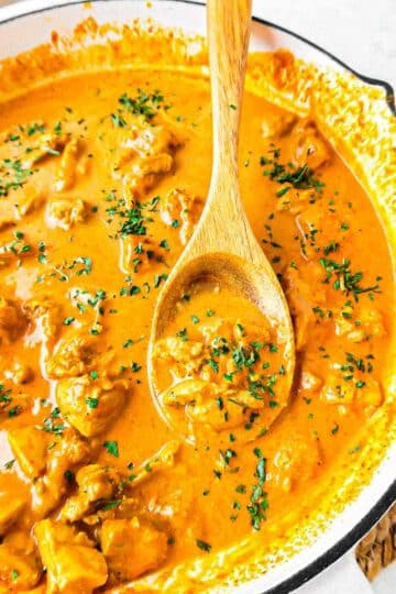 Close Up of Butter Chicken Recipe (Indian Chicken Makhani)
