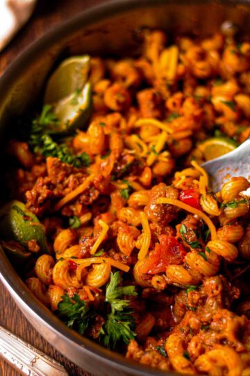 Southwest Tex Mex Beef Cavatappi