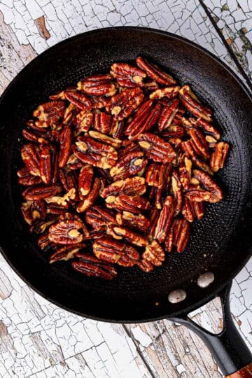 toasty browned nutty pecans toasted right in the skillet