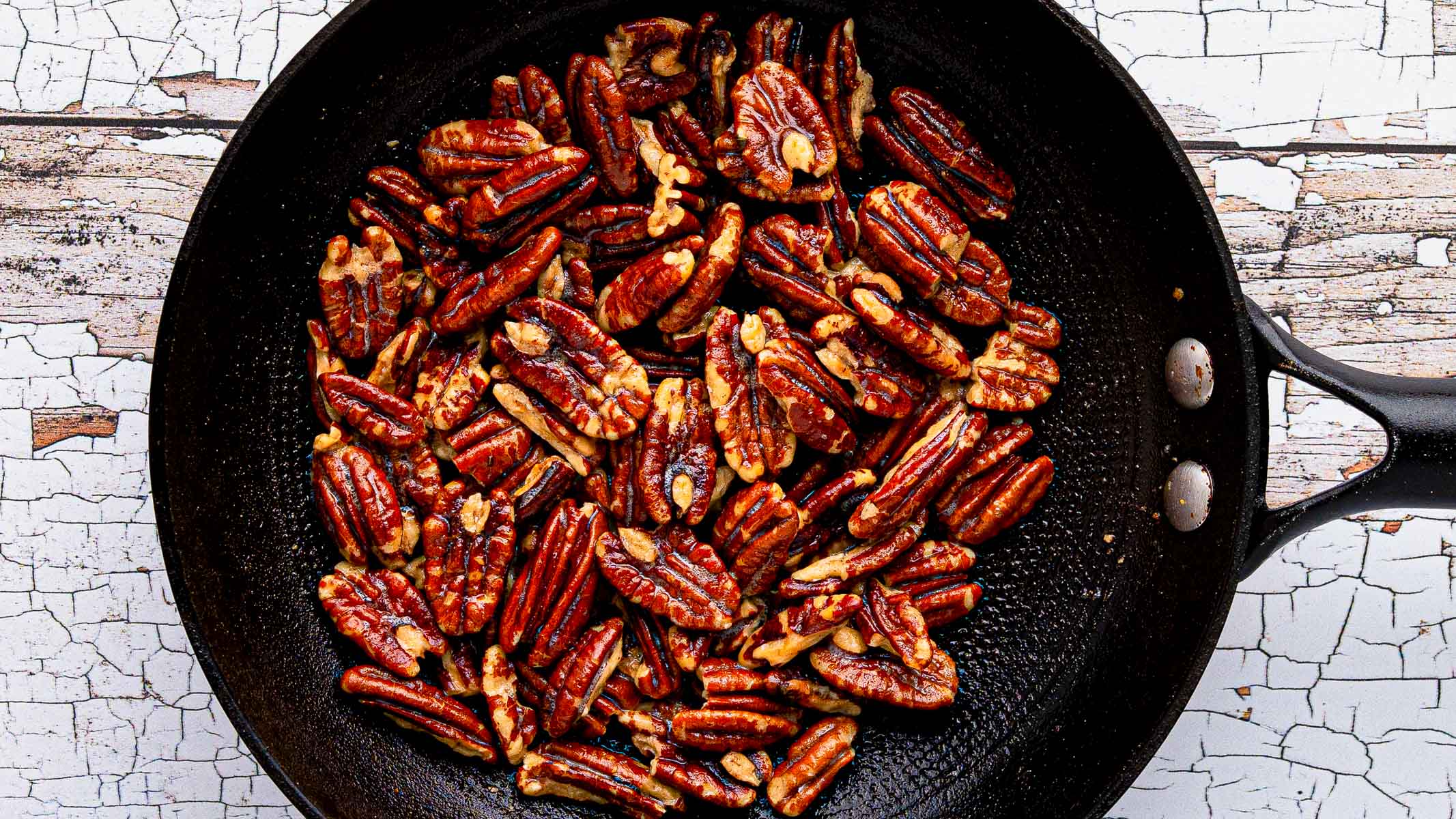 toasty browned nutty pecans toasted right in the skillet